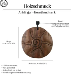 Sonne Schmuck Anhänger Nion Holzschmuck Kettenanhänger