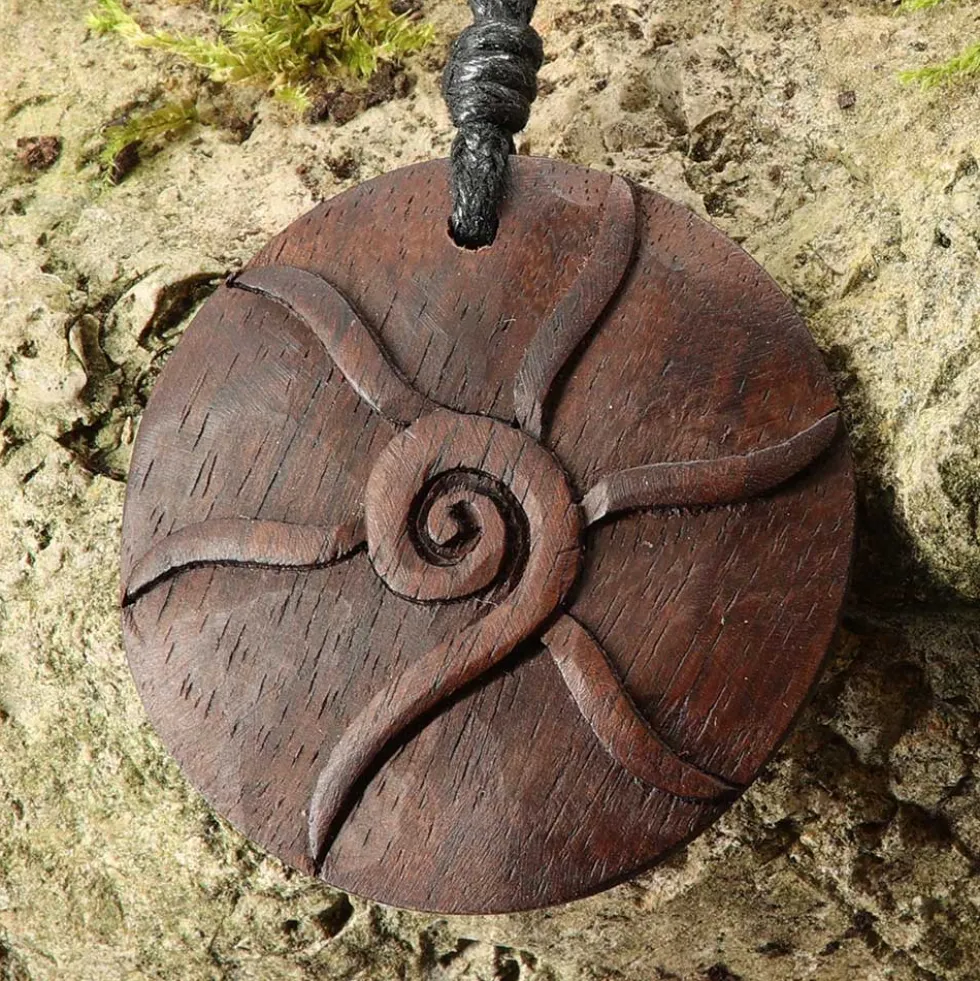 Sonne Schmuck Anhänger Nion Holzschmuck Kettenanhänger