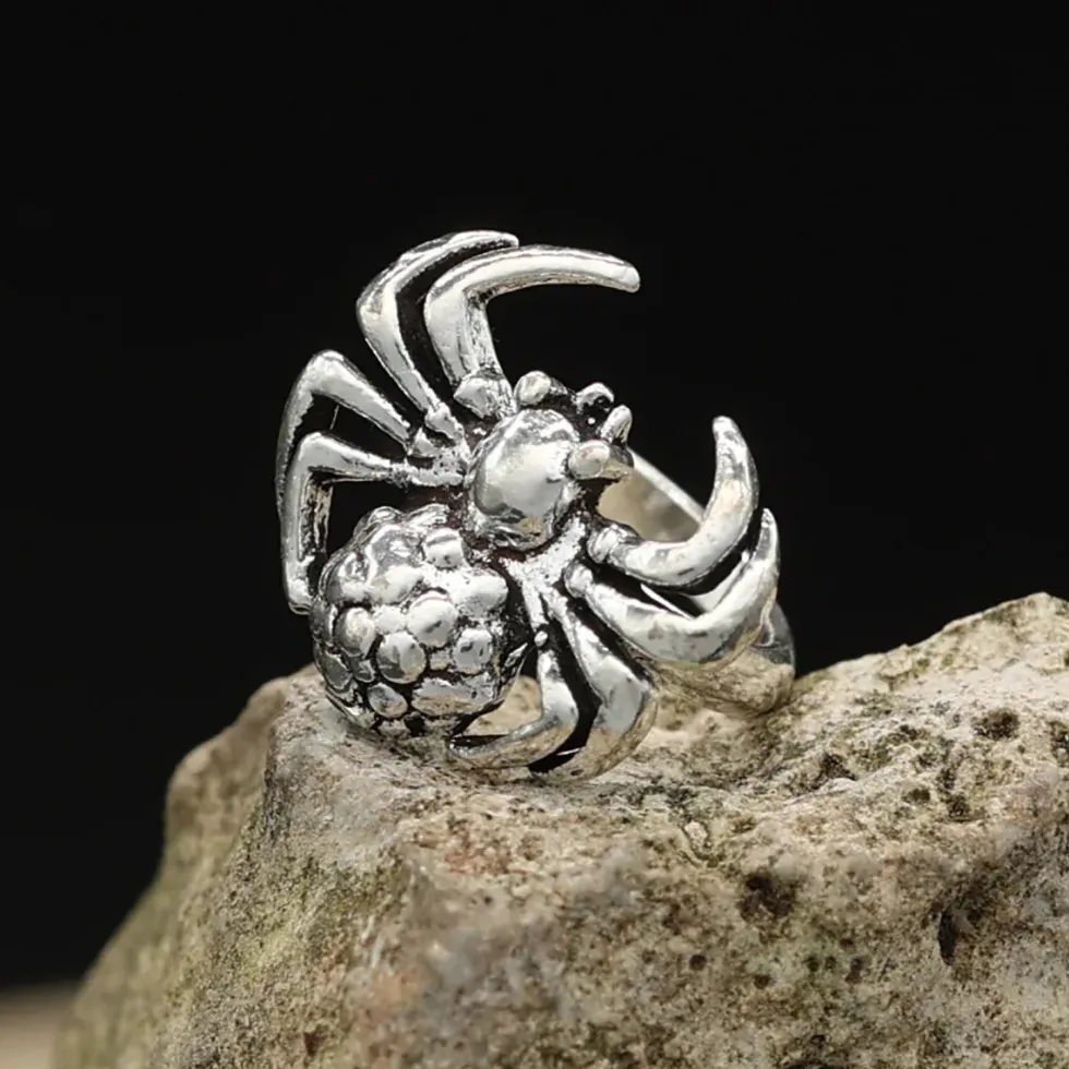 Spinne Ohrklemme 925er Silber Ohrschmuck