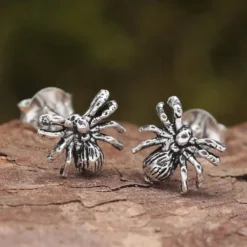 Spinne Ohrstecker Ohrring 925 Silber Ohrschmuck