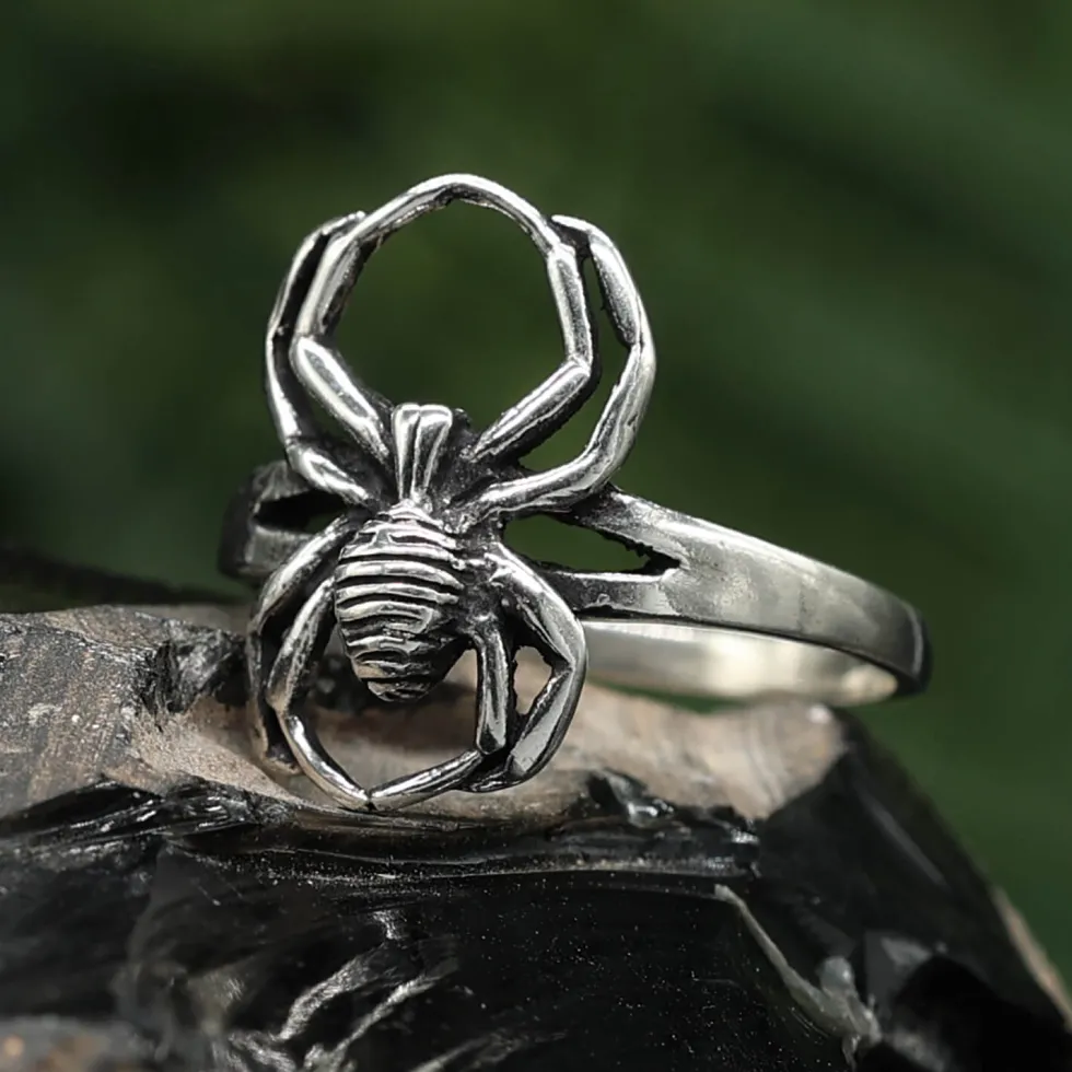 Spinne Ring Gothic Schmuck Silber 925 Damenring Punk