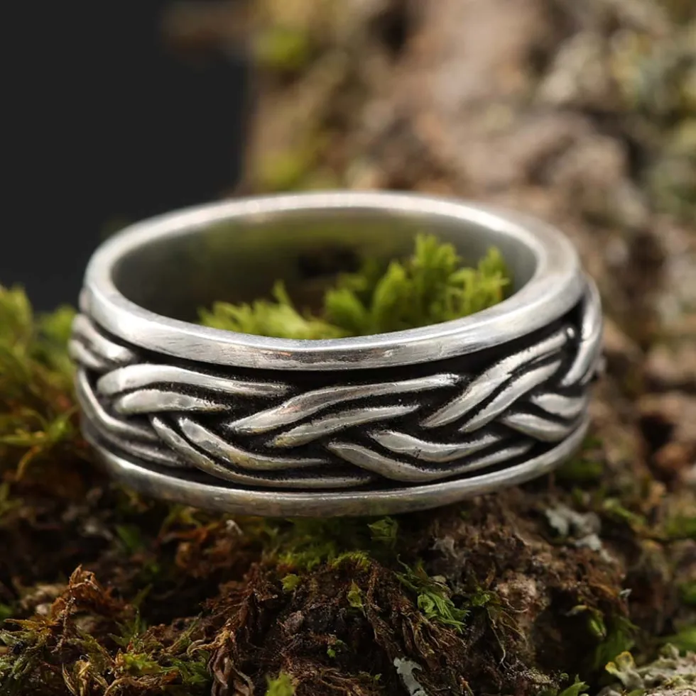 Spinner Ring Silber drehbarer Innen Ring 925 Silber