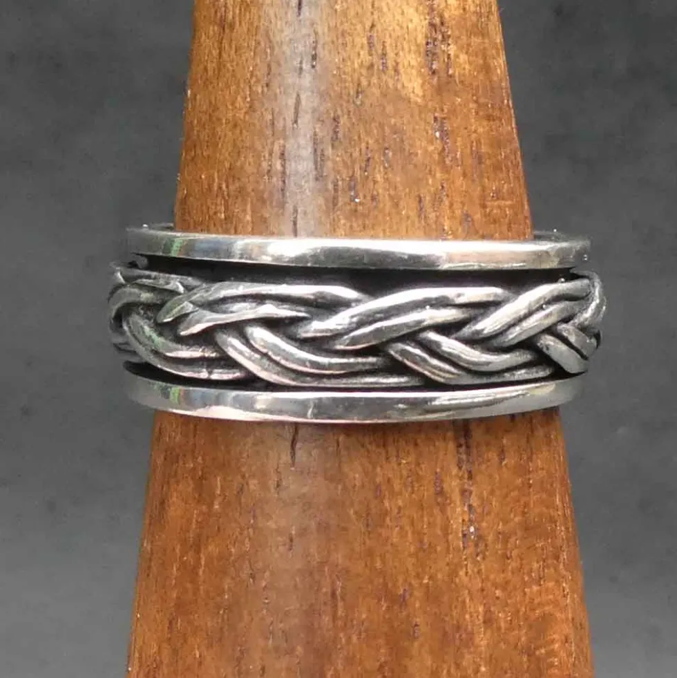 Spinner Ring Silber drehbarer Innen Ring 925 Silber
