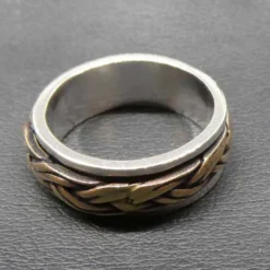Spinning Ring drehbarer Silber 925 Bronze Innen Ring