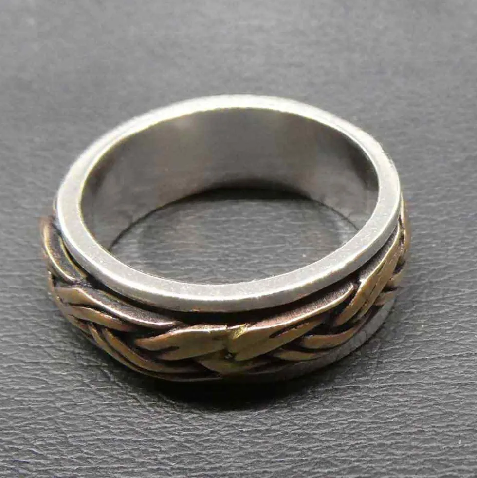 Spinning Ring drehbarer Silber 925 Bronze Innen Ring