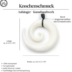 Spirale Maori Schmuck aus knochen Kettenanhänger