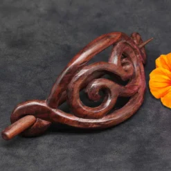 Spiralen Haarspange aus Holz- Holzverschluss
