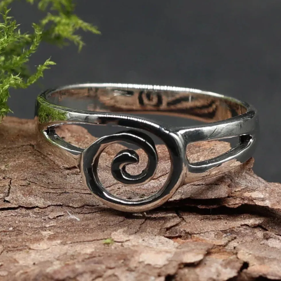 Spirale Ring Schmuck hochwertiges 925 Silber feiner Silbering