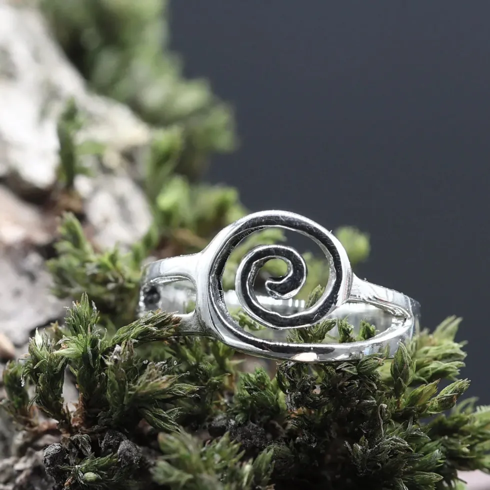 Spirale Ring Schmuck hochwertiges 925 Silber feiner Silbering