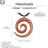Spirale Sabo Holz Ø 6cm Schmuck Anhänger