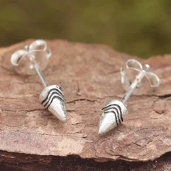 Spitze Ohrstecker 925 Silber Ohrschmuck
