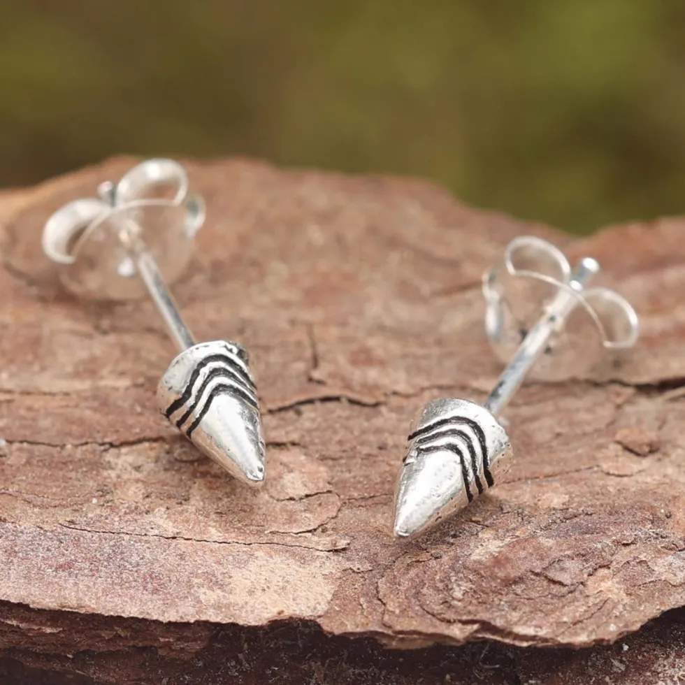 Spitze Ohrstecker 925 Silber Ohrschmuck