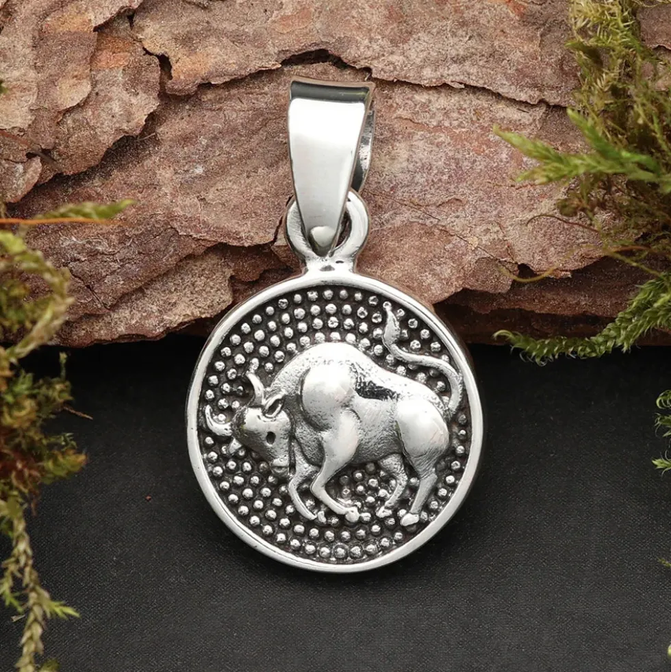Stier Schmuck Astrologie Sternzeichen 925 Silber Anhänger Schmuck