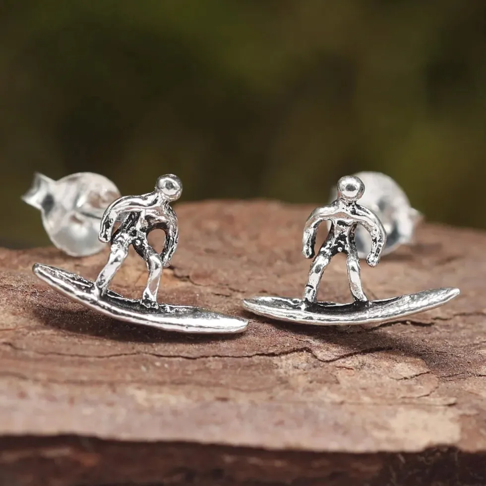 Surfer Ohrstecker 925 Silber Ohrschmuck