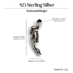 Taucher Anhänger Schmuck 925 Silber Kettenanhänger