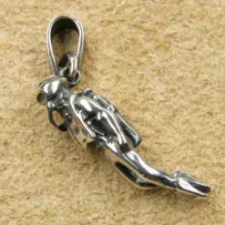 Taucher Anhänger Schmuck 925 Silber Kettenanhänger