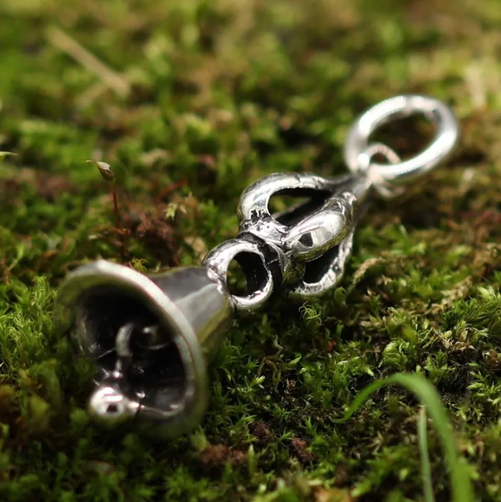 Tempelglocke Kettenanhänger 925 Silber Schmuck