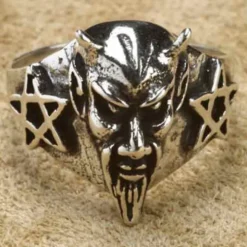 Teufel Ring Gothik Schmuck 925 Silber Devil