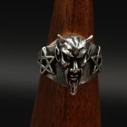 Teufel Ring Gothik Schmuck 925 Silber Devil