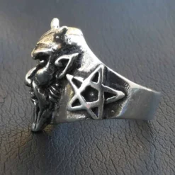 Teufel Ring Gothik Schmuck 925 Silber Devil