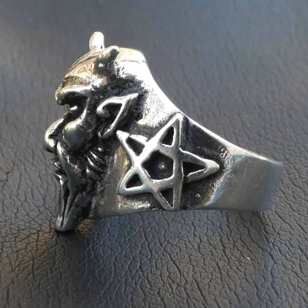 Teufel Ring Gothik Schmuck 925 Silber Devil