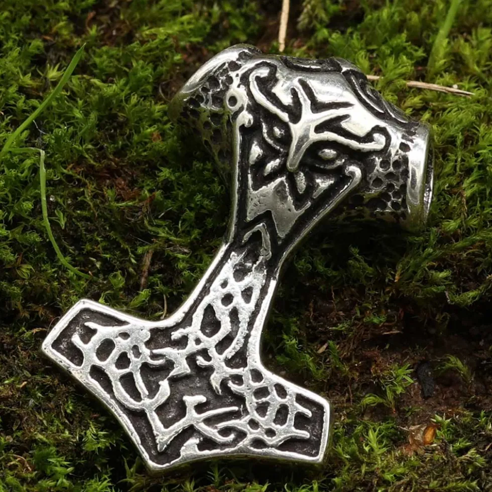 Thor Hammer massiv 925 Silber Schmuck Anhänger