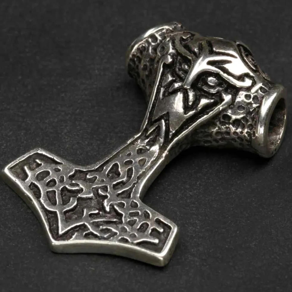Thor Hammer massiv 925 Silber Schmuck Anhänger