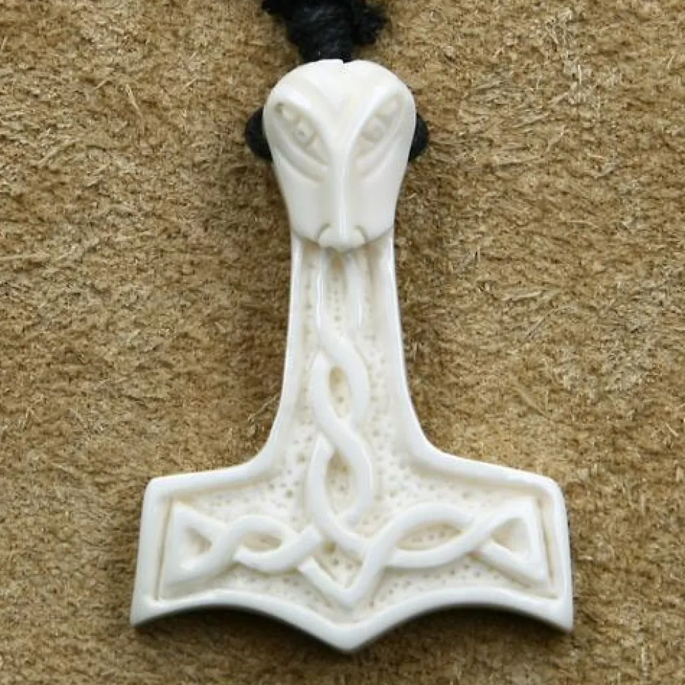 Thor Hammer Schmuck aus Knochen Kette