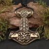 Thors Hammer Anhänger Bronze Schmuck groß massiv