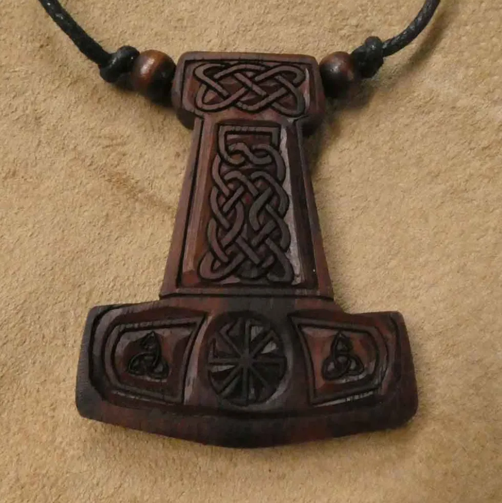 Thorshammer Anhänger Holz Wikingerschmuck