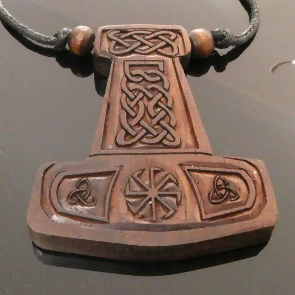 Thorshammer Anhänger Holz Wikingerschmuck