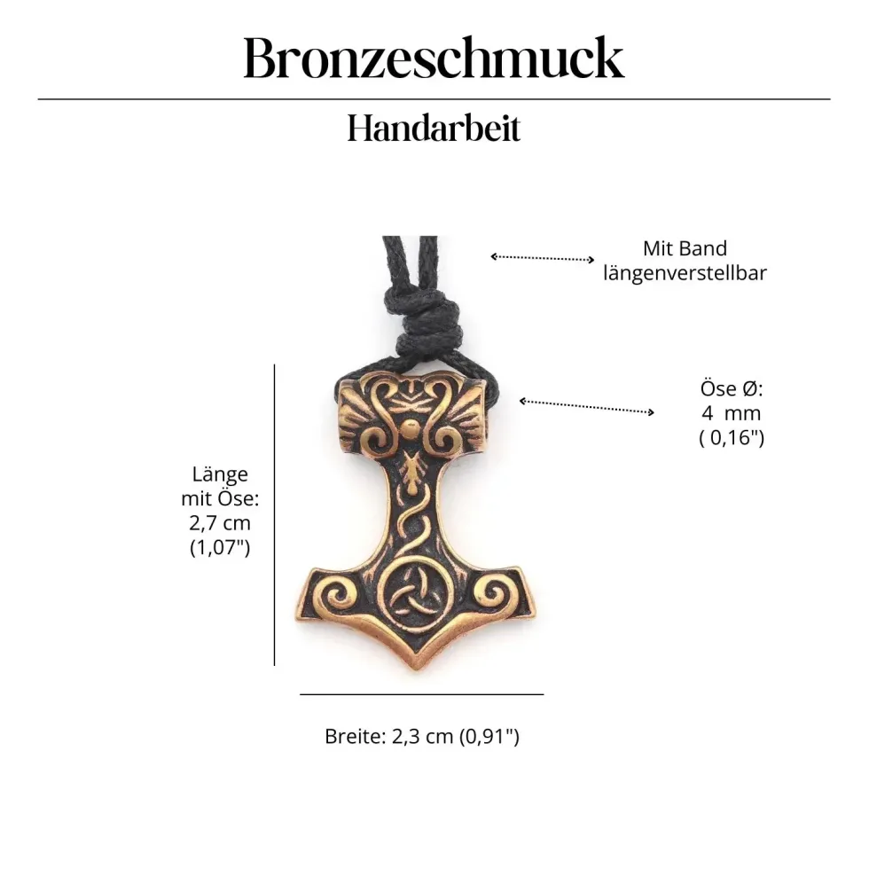 Thorshammer Bronze Schmuck Tri