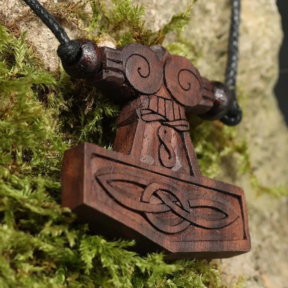 Thors Hammer Holzschmuck Anhänger