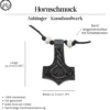 Thorshammer Horn Schmuck Anhänger Halskette