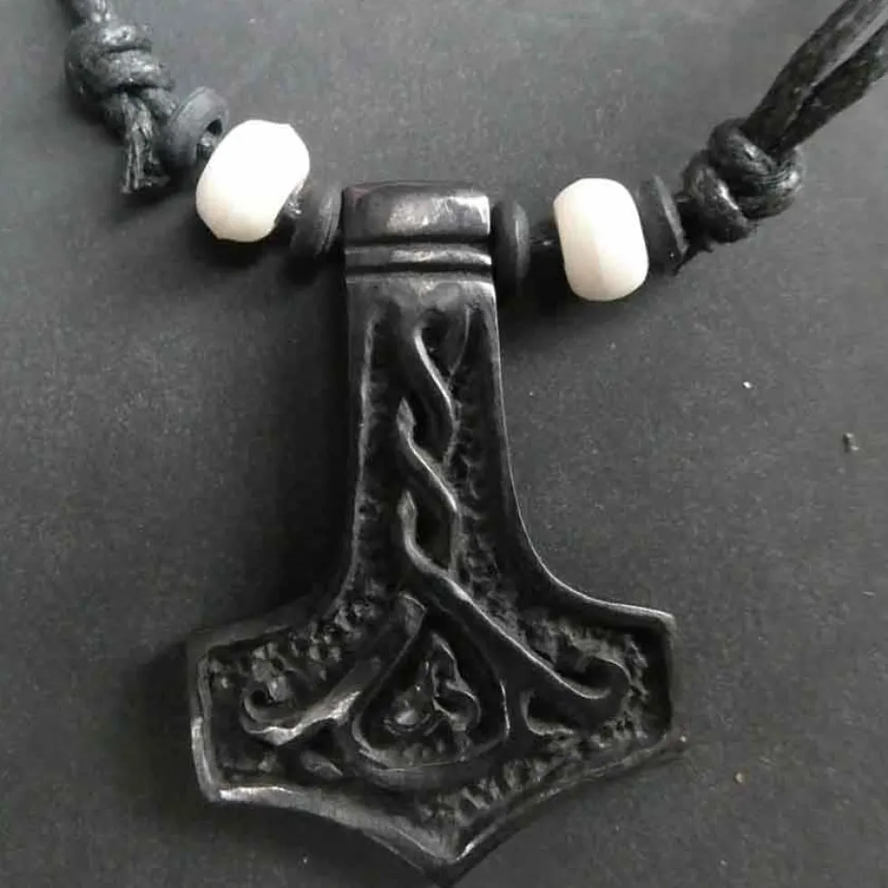 Thorshammer Horn Schmuck Anhänger Halskette
