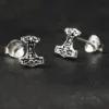 Thorshammer Ohrstecker 925 Silber 8mm Ohrschmuck