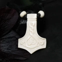 Thorshammer Schmuck Anhänger Halskette Knochen