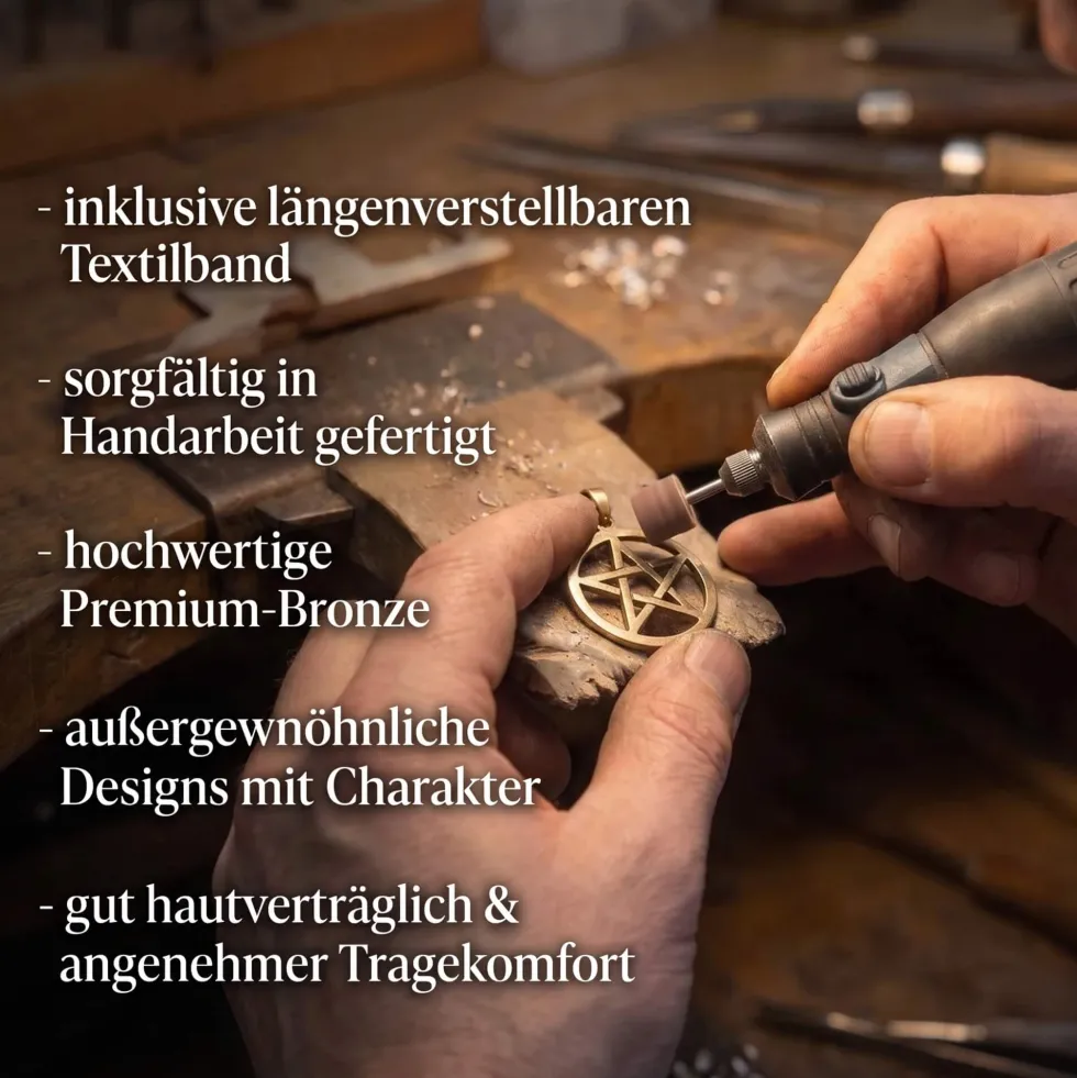 Thorshammer Schmuck detailreich massiv Bronze