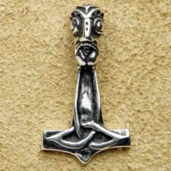 Thors Hammer Schmuck Kettenanhänger 925 Silber schlicht