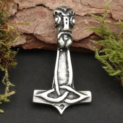 Thors Hammer Schmuck Kettenanhänger 925 Silber schlicht