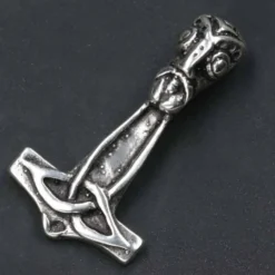 Thors Hammer Schmuck Kettenanhänger 925 Silber schlicht