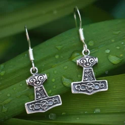 Thors Hammer Schmuck Ohrhänger Sterlingsilber (Paar)