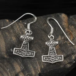 Thors Hammer Schmuck Ohrhänger Sterlingsilber (Paar)