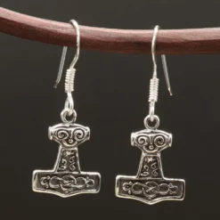Thors Hammer Schmuck Ohrhänger Sterlingsilber (Paar)