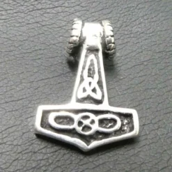 Thors Hammer Schmuck Widderkopf Silber Anhänger 925 Silber