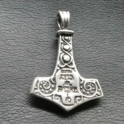 Thors Hammer Totenkopf Schmuck Anhänger aus Silber 925