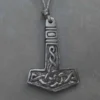 Thors Hammer Wikinger Anhänger Kette Hornschmuck Handarbeit