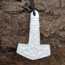 Thors Hammer Wikinger Anhänger Kette Knochen schmuck Handarbeit