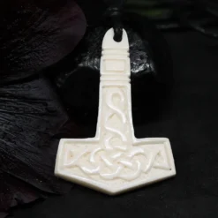 Thors Hammer Wikinger Anhänger Kette Knochen schmuck Handarbeit