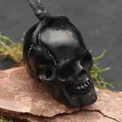 Totenkopf Horn Schmuck Anhänger